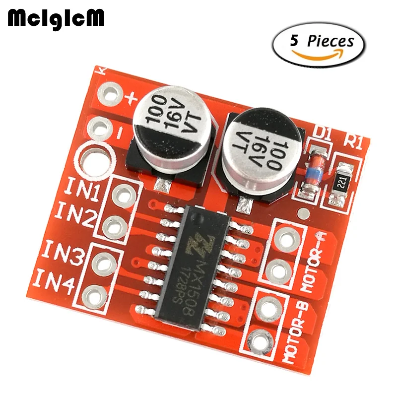 

MCIGICM 5pcs 2-channel motor drive module reversing PWM speed dual H bridge stepper motor Mini victory L298N