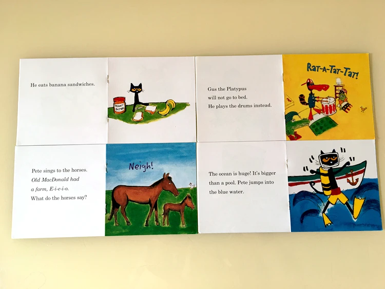 12 шт./компл. я могу читать книги с картинками pete the cat на английском языке детская