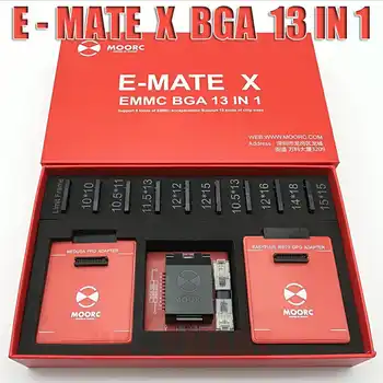 New MOORC E-MATE X E MATE PRO BOX EMATE EMMC BGA 13in 1 SUPPORT 100 136 168 153 169 162 186 221 529 254 easy jtag plus - SALE ITEM - Category 🛒 Cellphones & Telecommunications