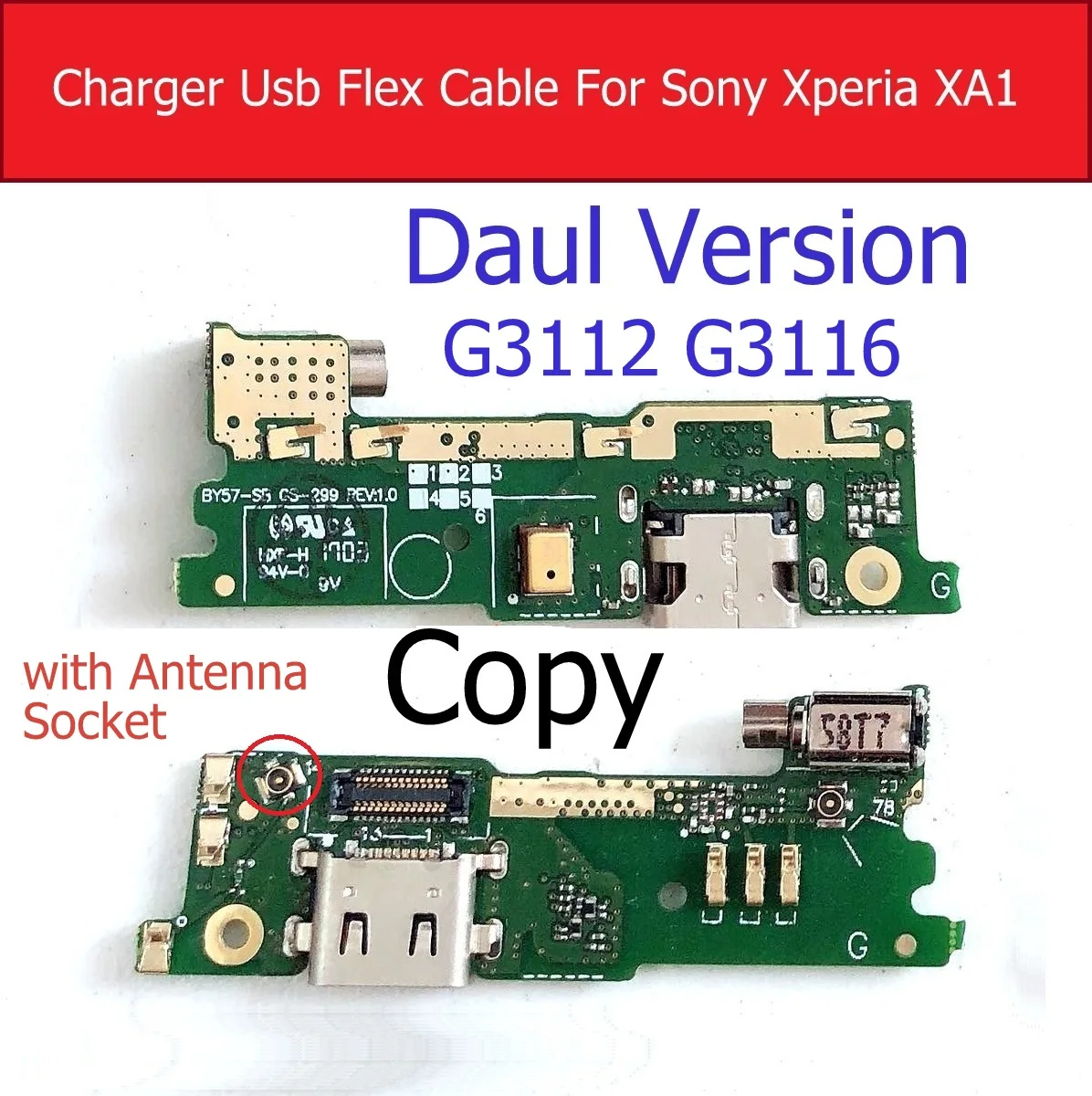 Зарядное устройство USB плата для sony Xperia XA/XA1/XA1 Ultra/XA2 Ultra/XA1 Plus G3121/G3112/G3421/G3412/F3111 зарядная док-станция - Цвет: XA1-Daul-Copy