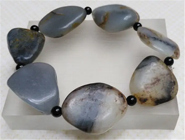 

FREE SHIPPING>>>@@ New HOT China's xinjiang hetian jade 100%natural original seed makings bracelet NEW