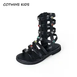 CCTWINS обувь для детей 2019 летние девушки гладиатор принцесса сандалии из микрофибры Детские модные вечерние Туфли без каблуков для Пляжная