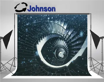 

Monochromatic Spiral Staircase backdrop Vinyl cloth High quality Computer print wall photography studio background