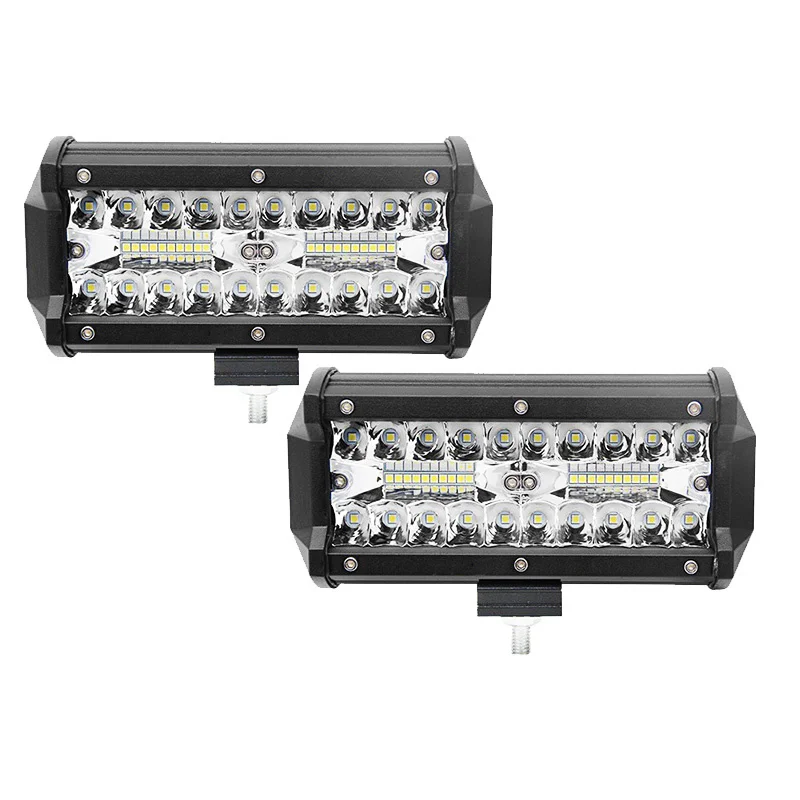 7 Inch 120W Combo Led Light Bars Spot Flood Beam for Work Driving Offroad Boat Car Tractor Truck 4x4 SUV ATV 12V 24V