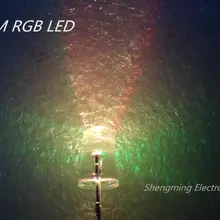 1000 шт. 5 мм RGB 2-контактный быстрая вспышка круглый светодиодный лампы Радуга Blink прозрачный