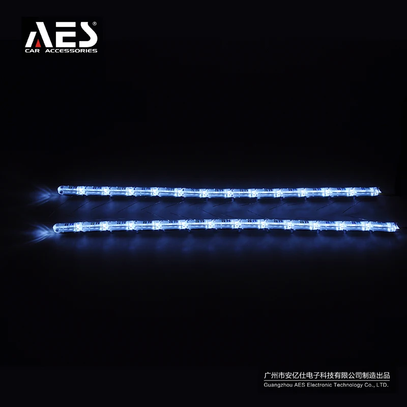 AES супер яркий drl Кристалл гибкий светильник комплект 2 шт. Белый Желтый цвет scirocco дневной ходовой светильник для led автомобиля