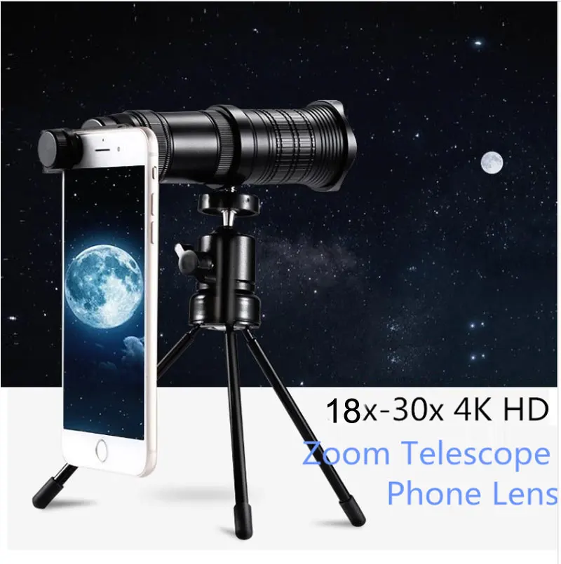 

18X-30X Zoom Telescope for Samsung Xiaomi Redmi Camera Lens Clip for IPhone Huawei Mobile Telephoto Lenses for Phone lens