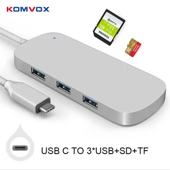 

Thunderbolt 3 USB 3.1 Type C Adapter HUB Dongle Dock Station Combo Converter with 3 USB 3.0 SD TF Card Reader for MacBook pro