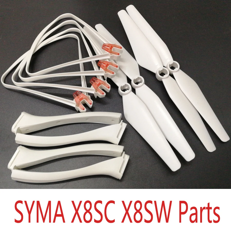 

SYMA X8SC X8SW X8PRO 1set Propeller Blade +1set Propeller Guard Protectors Frame +1set landing skid original parts for rc drone