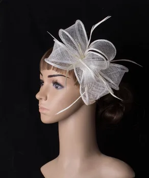 

High quality Bridal sinamay fascinator headwear elegant occasion party show hair accessories millinery cocktail hair comb MYQ092