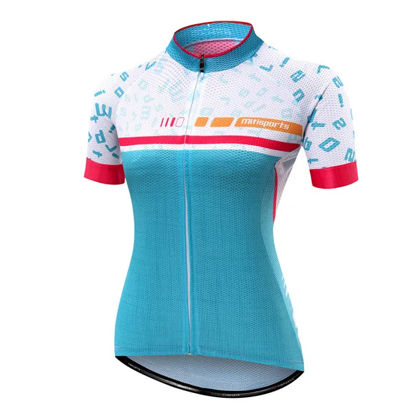 MTSPS, Женская велосипедная майка, Mtb, велосипедная одежда, Ciclismo, длинный рукав, Джерси, для езды на дороге, рубашка, женская, для езды на велосипеде, одежда для велоспорта - Цвет: Light Blue Short