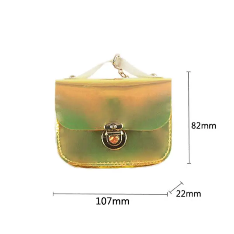 

Women Girl Holographic Purse Card Holder Wallet Mini Handbag Keyring Small Change Coin Key Bag