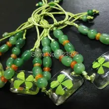 10 шт счастливый Трилистник прозрачный четырехлистный браслет с клевером