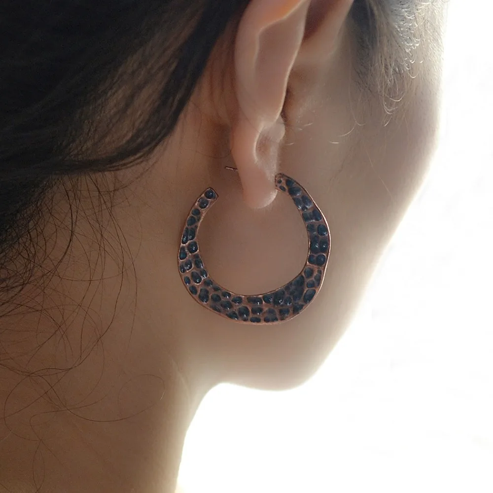 

Boho Ethnic Retro Vintage Bohemian Irregular Big Circle Round Hoop Earring For Women Gifts Party Jewelry