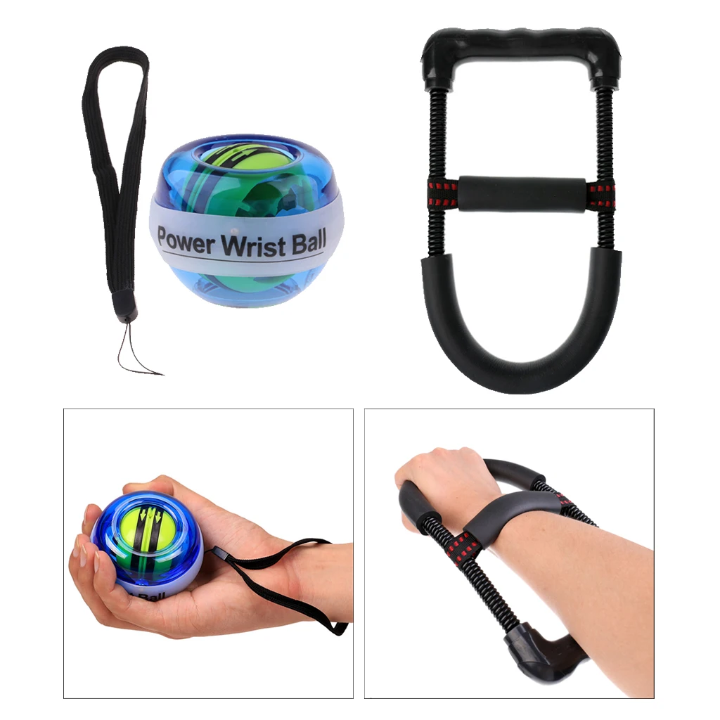 Power Wrist Trainer Ball and Wrist Strength Training Builder - Strengthen Fingers, Wrists, Hands, Forearms, Shoulders and Bicep