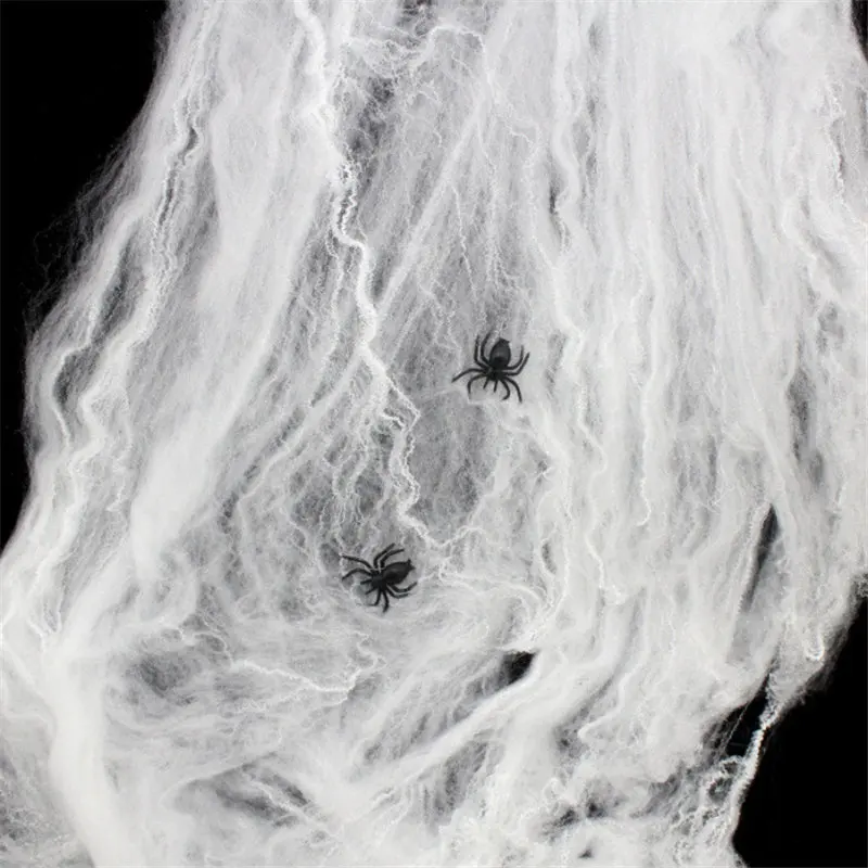 2018-Halloween-Scary-Party-Scene-Props-White-Stretchy-Cobweb-Spider-Web-Horror-Halloween-Decoration-For-Bar (2)