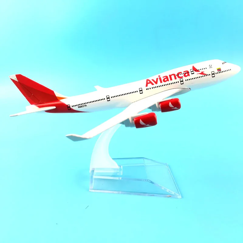 16 см BOEING 747 AVIANCA AIRWAYS модель из металлического сплава Игрушечная самолета Самолет