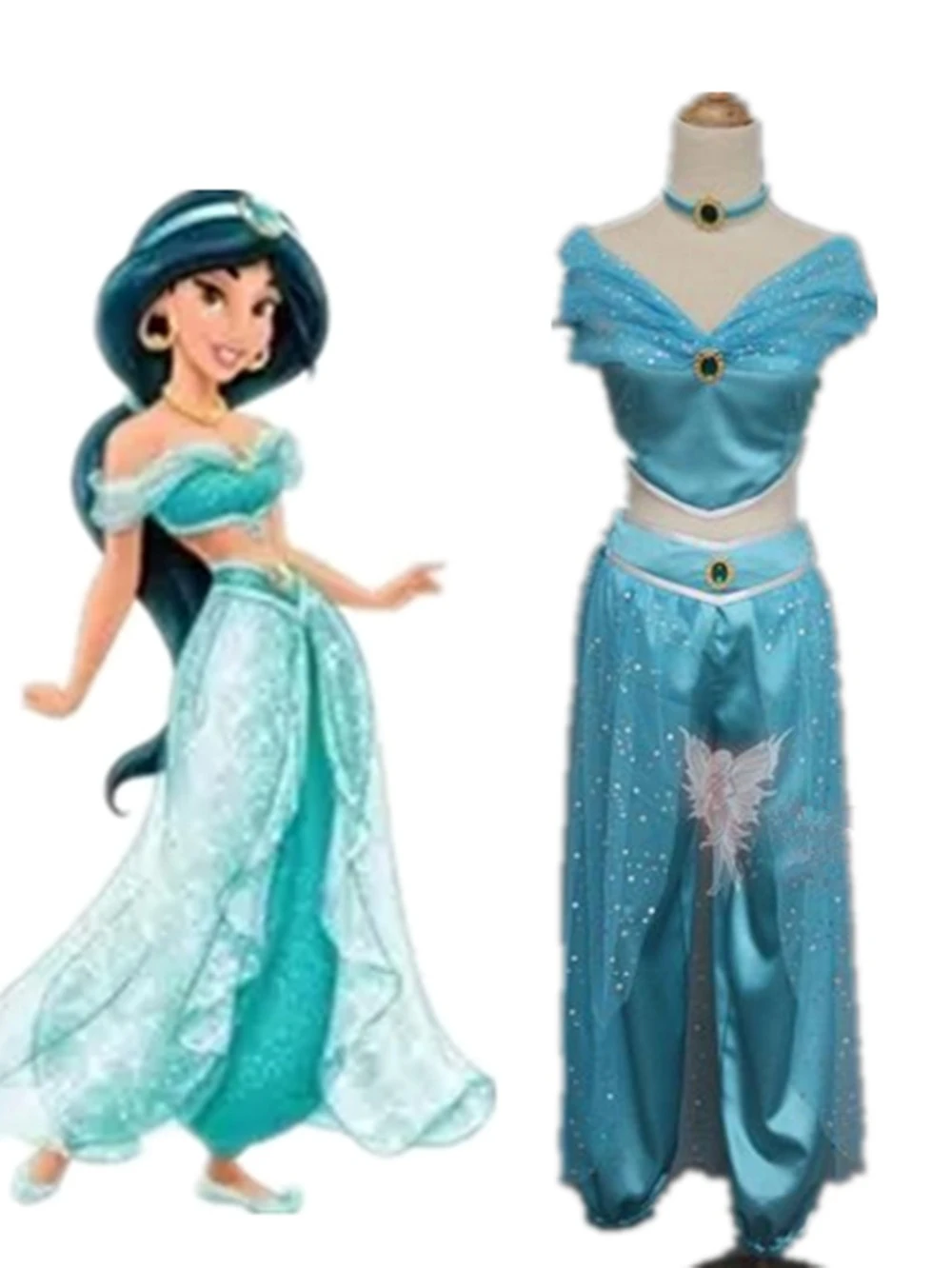 Aladdin Jasmine Jurk Groothandel Halloween Chritmas maat een maat|aladdin princess jasmine dressesjasmine dress - AliExpress