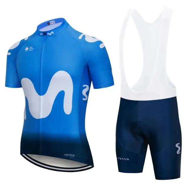 

2018 New Pro Team Uniform Movistar Cycling Sets Maillot Ropa Ciclismo Jersey Men Summer Bike Jersey Set Bike Bicycle Wear MTB