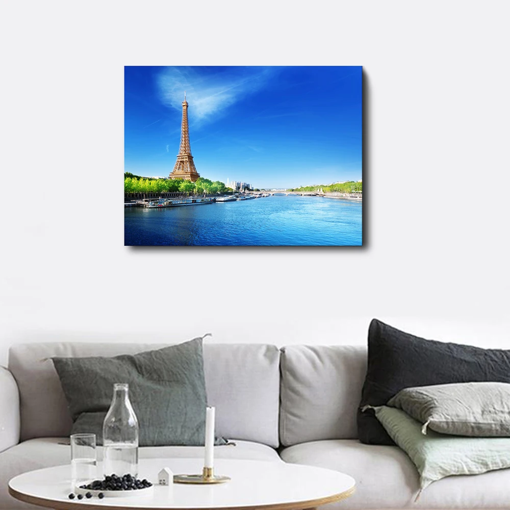 

Canvas Painting Paris Tower City Wall art Landscape Black And White Posters and Prints Wall Pictures for Living Room Home Decor