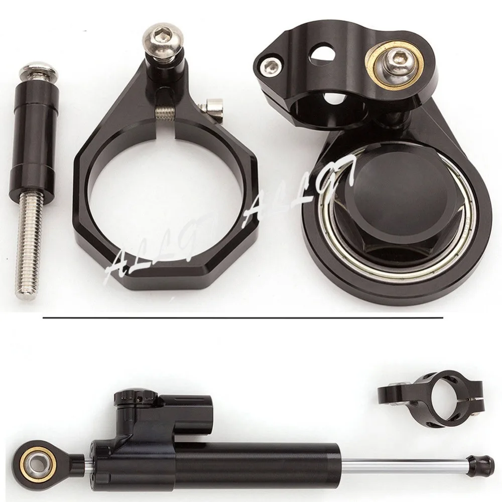 

Steering Damper Set For SUZUKI GSXR600 750 2006 2007 2008 2009 2010 W/bracket Kits Aluminum