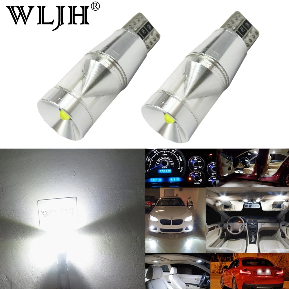 WLJH 2x T10 LED W5W Car LED Auto Lamp Clearance LED Position Parking