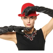 Новые длинные перчатки из натуральной кожи для Для женщин короткие тонкие замшевые Элегантные Перчатки Fashion1 пара/Лот XL, L, M, S