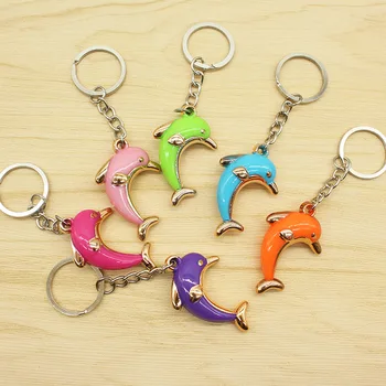 

10pcs Small bird charms Toy parts Keys Acrylic Dolphin Pendant with 2.5cm Key Ring