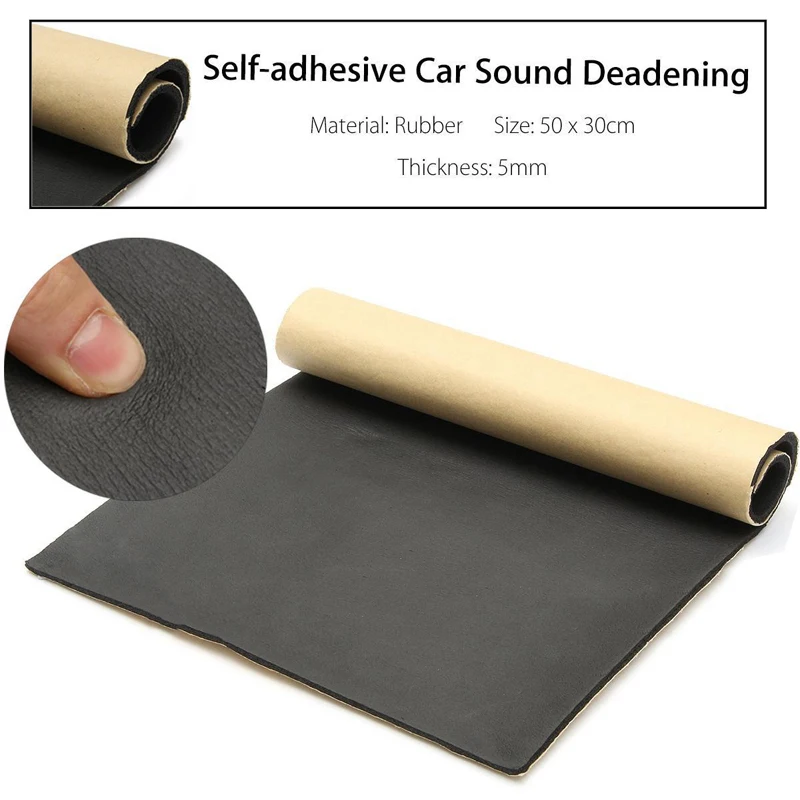 5mm Car Sound Proofing Deadening Van Boat Insulation Closed Cell Foam Heat Insulation Mat Door Roof Trunk Hood 30*50cm