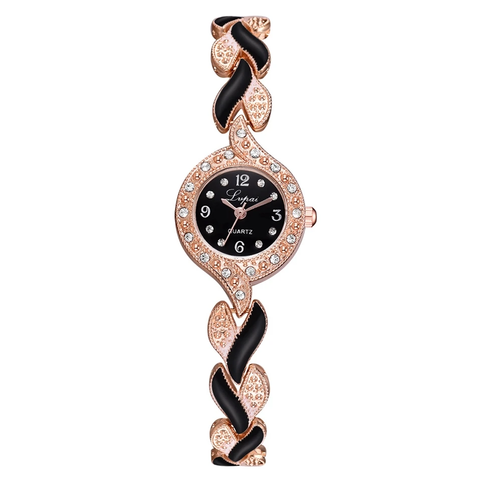 Lvpai-Relojes de pulsera de cristal para mujer, pulsera de lujo, de cuarzo, informal, a la moda, nueva marca - Imagen 6