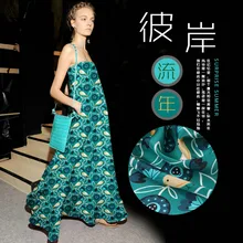 Дизайн печатных ширина 135 см Шелковая крепдешиновая ткань для шелковое платье из натурального шелка рубашка и платье