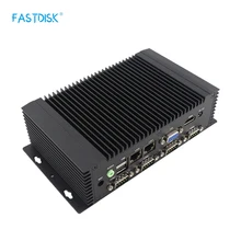 FASTDISK Industrial Business implant advertising style Mini PC Computer with 6 com support msata 2.5inch ssd hdd
