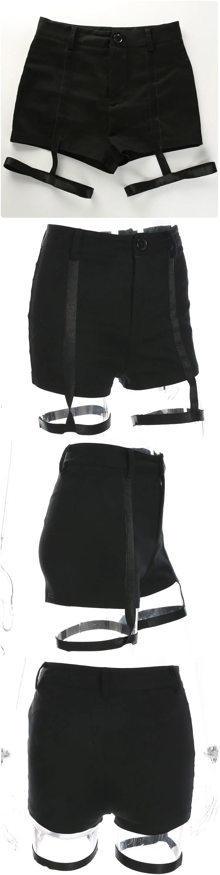 Подвязки шорты пастельный, готический черный Chort De Mujer Rave наряд подтяжки шорты Фестивальная одежда горячие брюки сексуальные мини-шорты