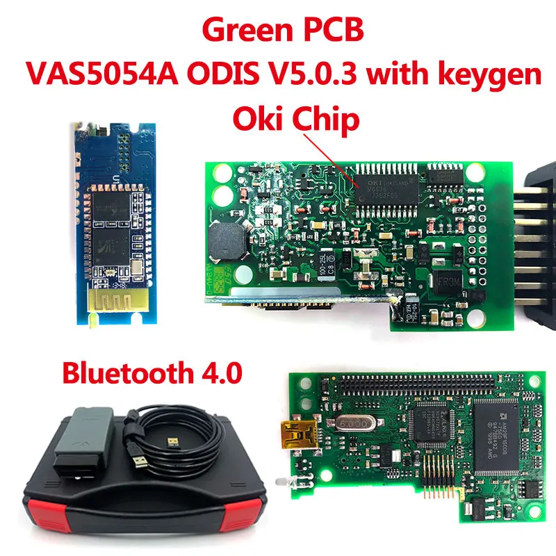 Оригинальный OKI VAS 5054A ODIS V5.1.3 Keygen AMB2300 6154 WIFI Полный чип VAS5054 Bluetooth 4 0 UDS для VAG