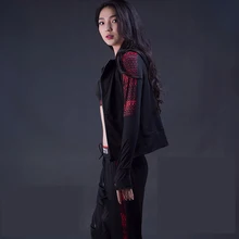 Hot 3 Pcs/set Sexy Yoga Set Women Fitness Running jacket+Shirt+Pants Gym Workout Clothes Compressed Yoga Leggings Sport Suit