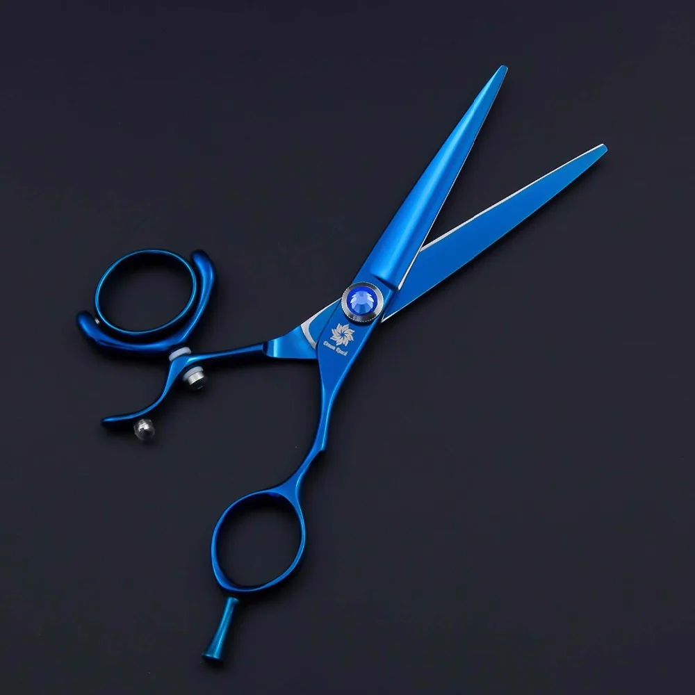 Tesouras de Corte de Cabelo Giro-fio da Navalha de Barbeiro do Salão de Beleza Polegada Profissional Tesoura Polegar Cabeleireiro Japoneses 6.0 10 Beleza e saúde