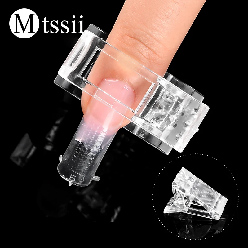 

Mtssii Hot Sale Nail Tips Clip Transparent Finger Poly Quick Building Gel Extension Nails Art Manicure Tool 1 PC