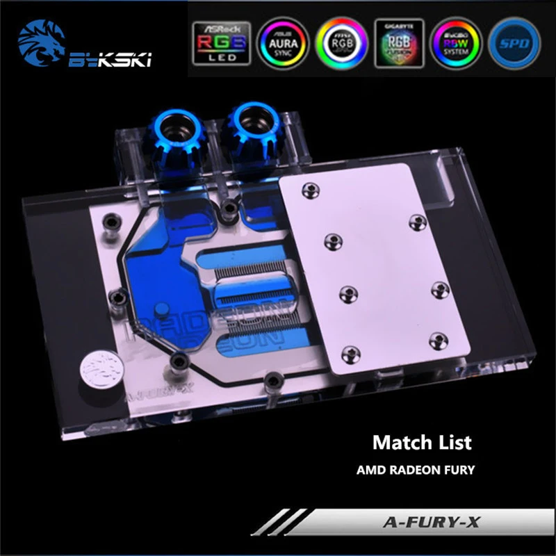 Bykski A-FURY-X Full Coverage GPU Water Block For VGA AMD RADEON FURY Graphics Card Heatsink | Компьютеры и офис