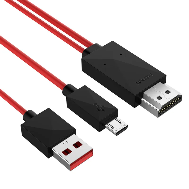 Robotsky Micro usb адаптер HDMI 11Pin штекерным HDMI USB Мужской 1080 P ТВ конвертер кабель для samsung Galaxy S4 S5 S6 края Примечание 3