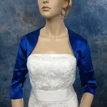 Простой синий пиджак люкс с 3/4 рукав куртки болеро пожав плечами обертывания на заказ горячая распродажа