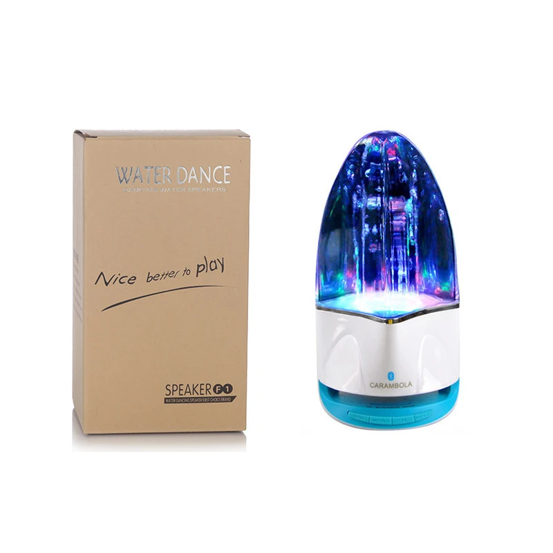 Water dancing bluetooth speakers colorful lights water column music fountain sound card mini computer subwoofer4