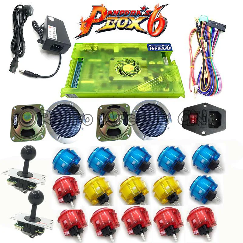 Original Pandora Box 6 PCB 1300 in 1 kit with power adapter copy Sanwa button joystick HDMI/VGA For DIY Arcade Game Machine Original Pandora Box 6 PCB 1300 in 1 kit with power adapter copy Sanwa button joystick HDMI/VGA For DIY Arcade Game Machine