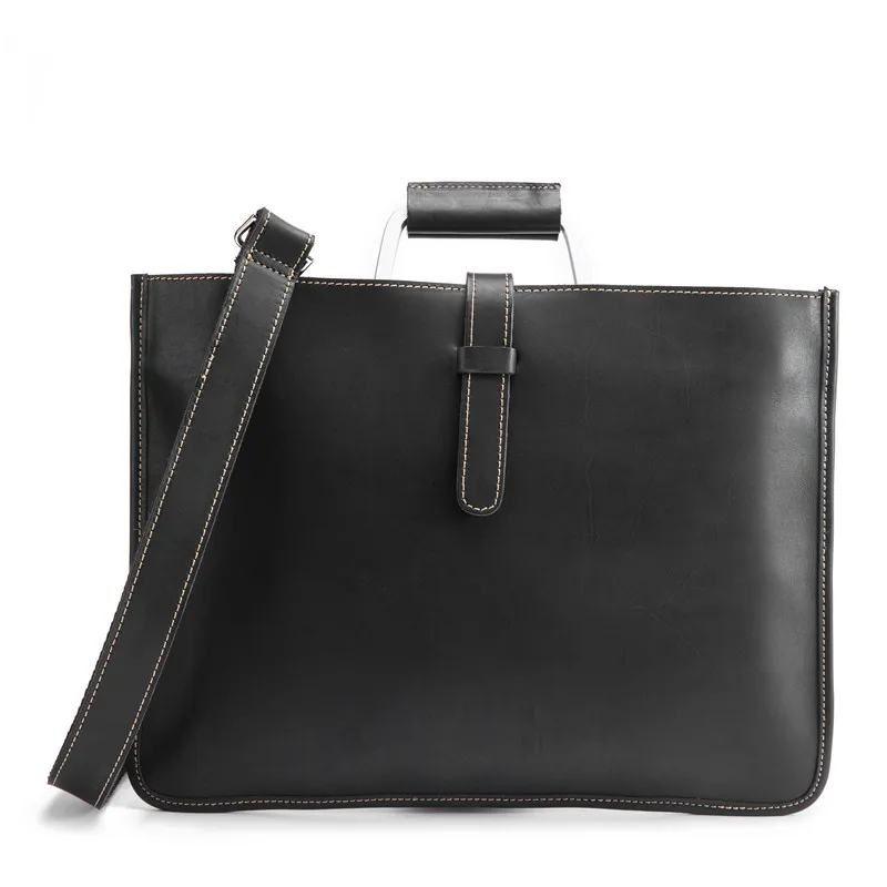

Black Brown Genuine Leather Briefcase For Man Vintage Men Messenger Bag Business Bags Male Tote A4 Document Case Handbags 6077