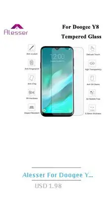 Alesser Для Doogee Y8 Мягкий силиконовый чехол Прозрачная защитная задняя крышка противоударный чехол Для Doogee Y8 чехол для телефона
