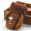TELOTUNY плюшевые и бархатные теплые перчатки для осени и зимы, милые плотные теплые детские варежки, От 1 до 8 лет Z0828 - Цвет: COFFE