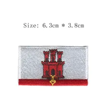 State Flag of Gibraltar вышивка патч цена Эмблема для мотоцикла куртка пальто Железный пришить левую грудь