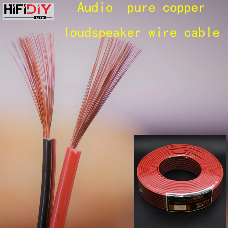 Hifidiy Live Speakers Altifalante Wire Cable, Audio Line Cable, DIY HiFi Fancier, OFC Pure Oxygen-Free Copper, 0.75mm 1.0mm 1.5mm Núcleo