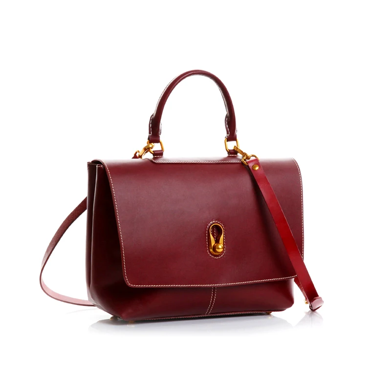 

2019 New Fashion Cowhide Leather lady Bag originizer Genuine Leather messenger bags for women Female vintage handbag