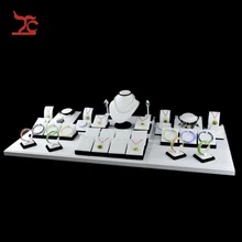 Новая мода большой счетчик браслет держатель подставка для серег шеи Бюст ювелирные изделия демонстрационная витрина в белом ПУ с черным бархатом