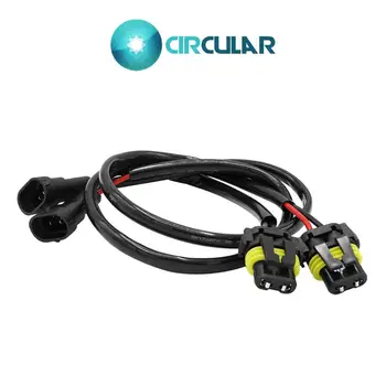 

2 Pcs Wire Harness H11 Power Cable Connector Ballast Socket HID Wiring relay Connector Adapter Wire Harness